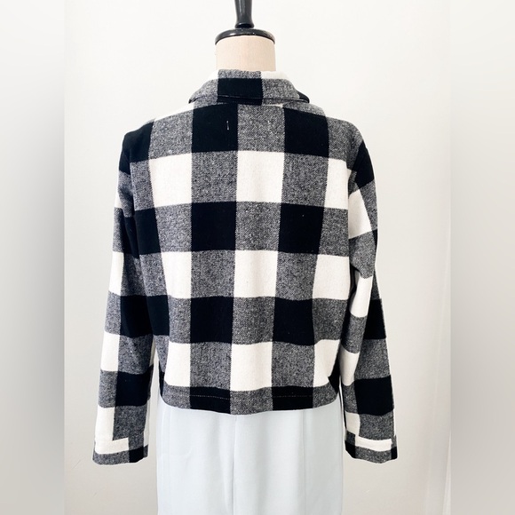 Cleo C by One Black and White Plaid Shacket Jacket, Size Medium - Picture 5 of 5